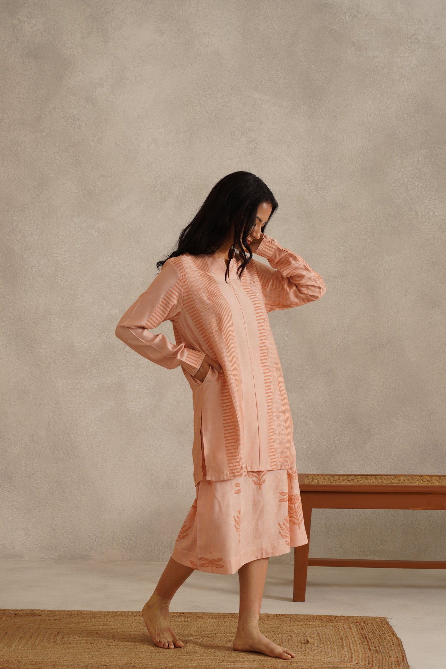 Resilience Kurta | Salmon Pink