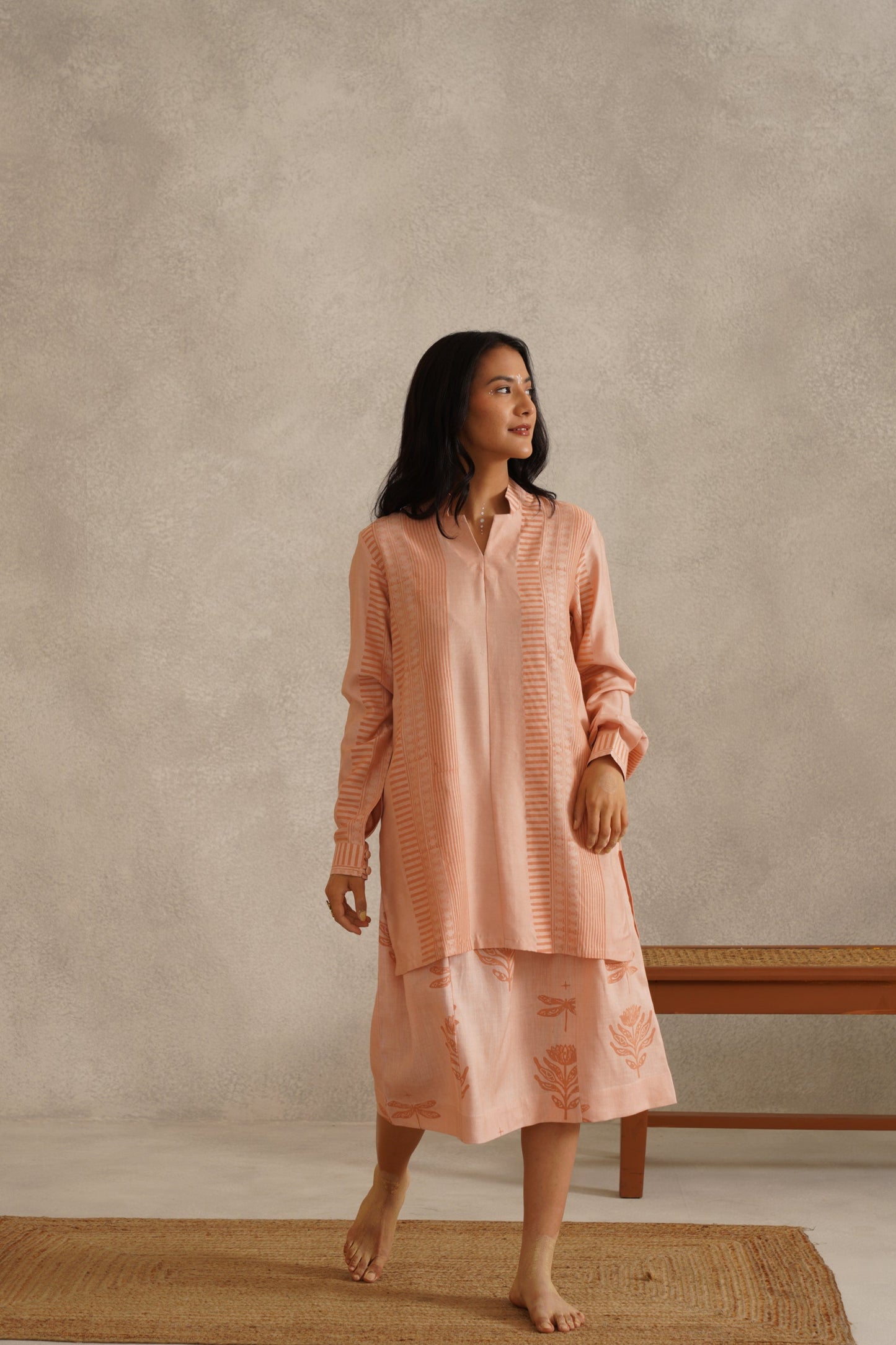 Grace Skirt | Salmon Pink