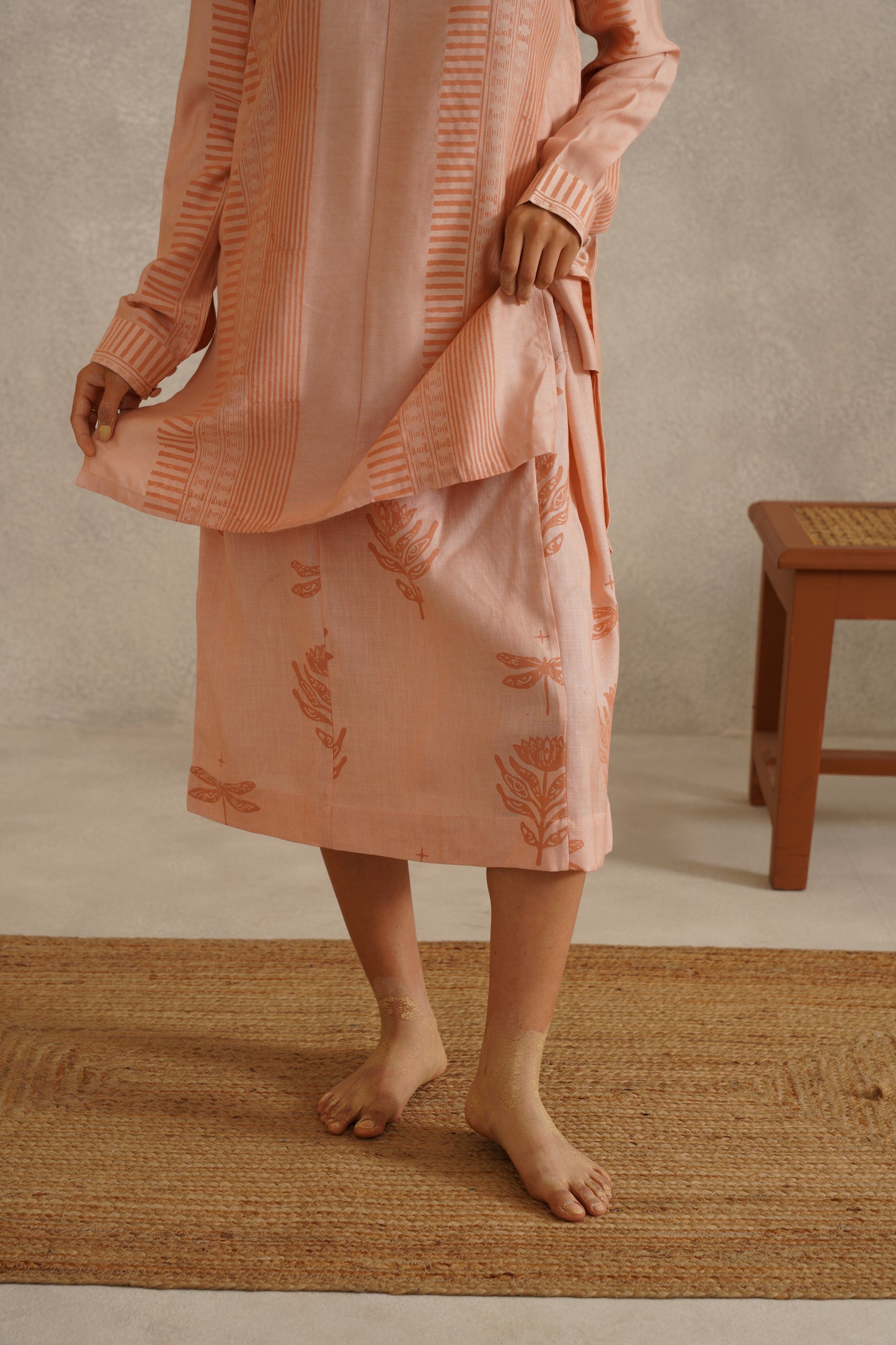 Grace Skirt | Salmon Pink