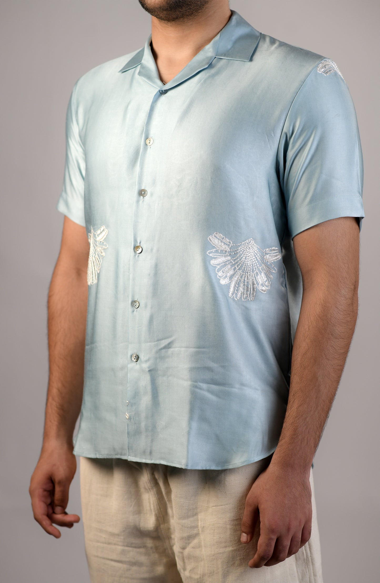 Palm | Powder Blue | Unisex Lounge Shirt