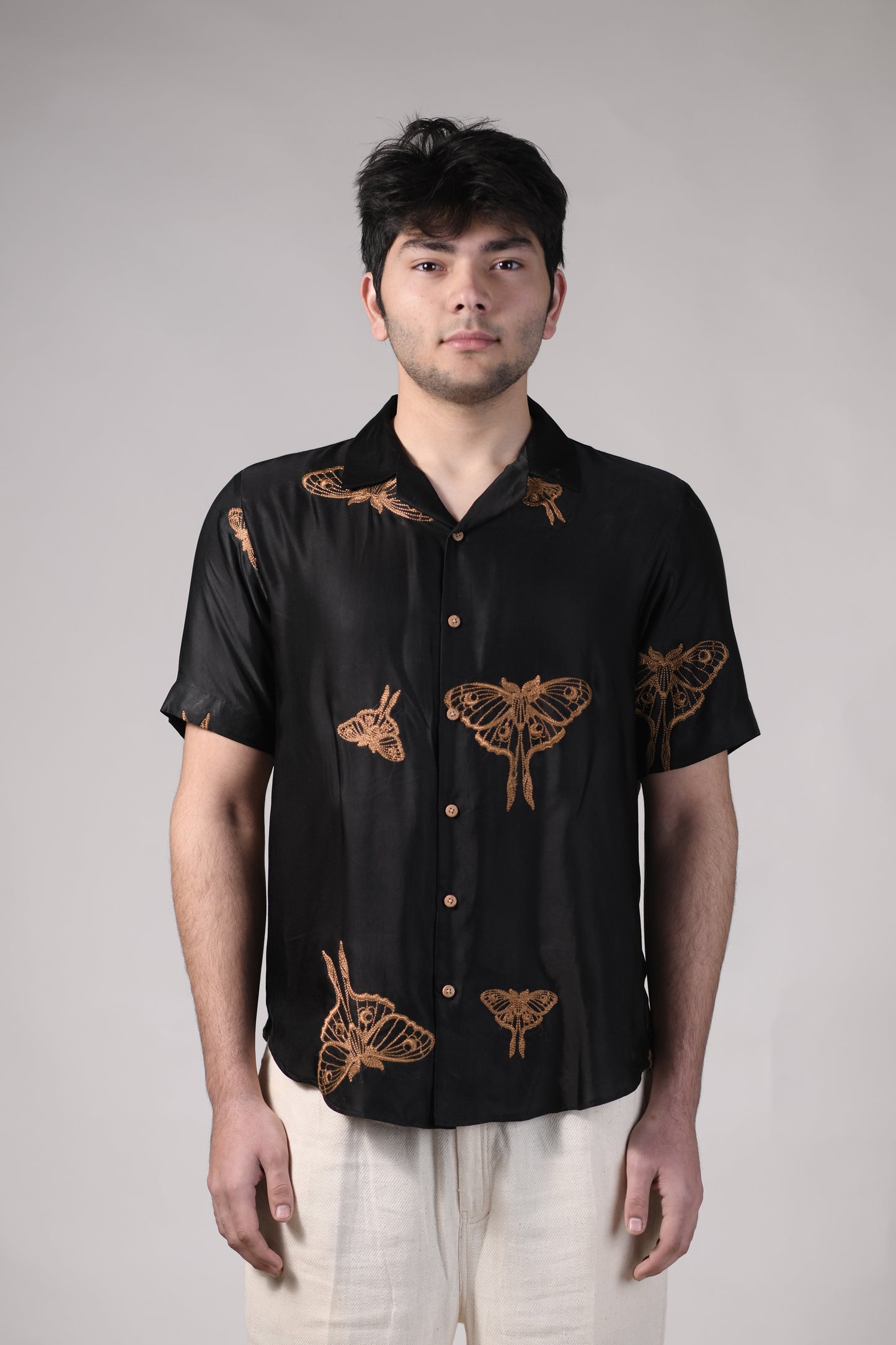 Lunar Moth| Black | Unisex Lounge Shirt