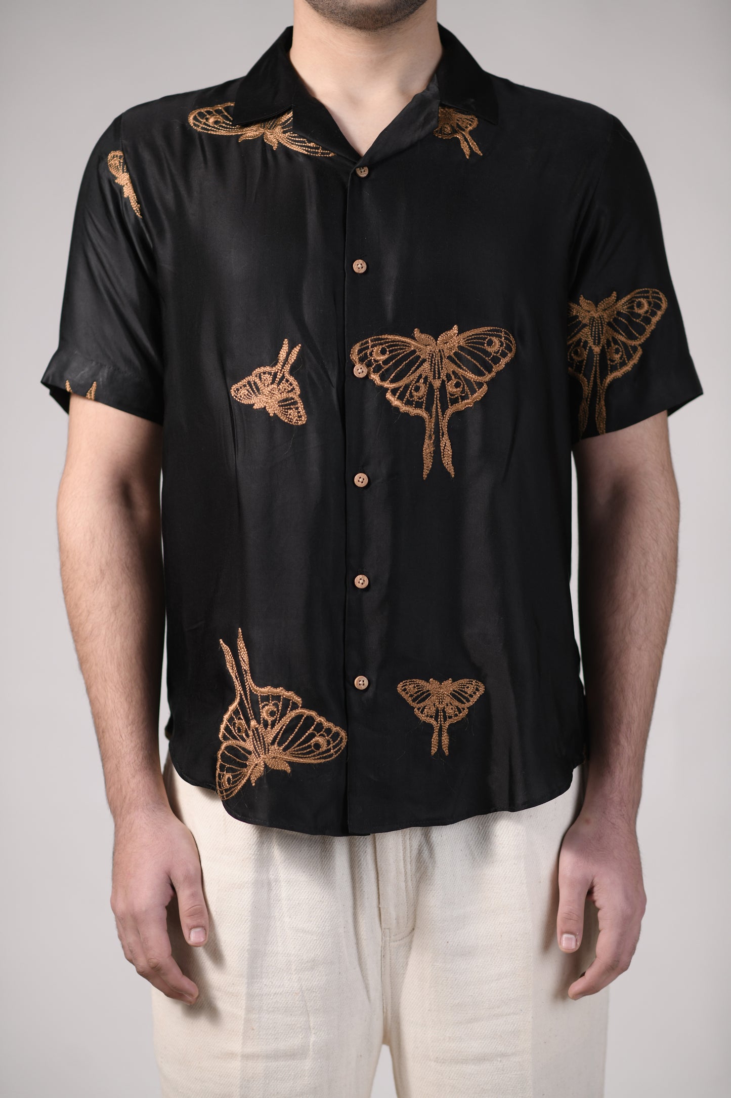 Lunar Moth| Black | Unisex Lounge Shirt