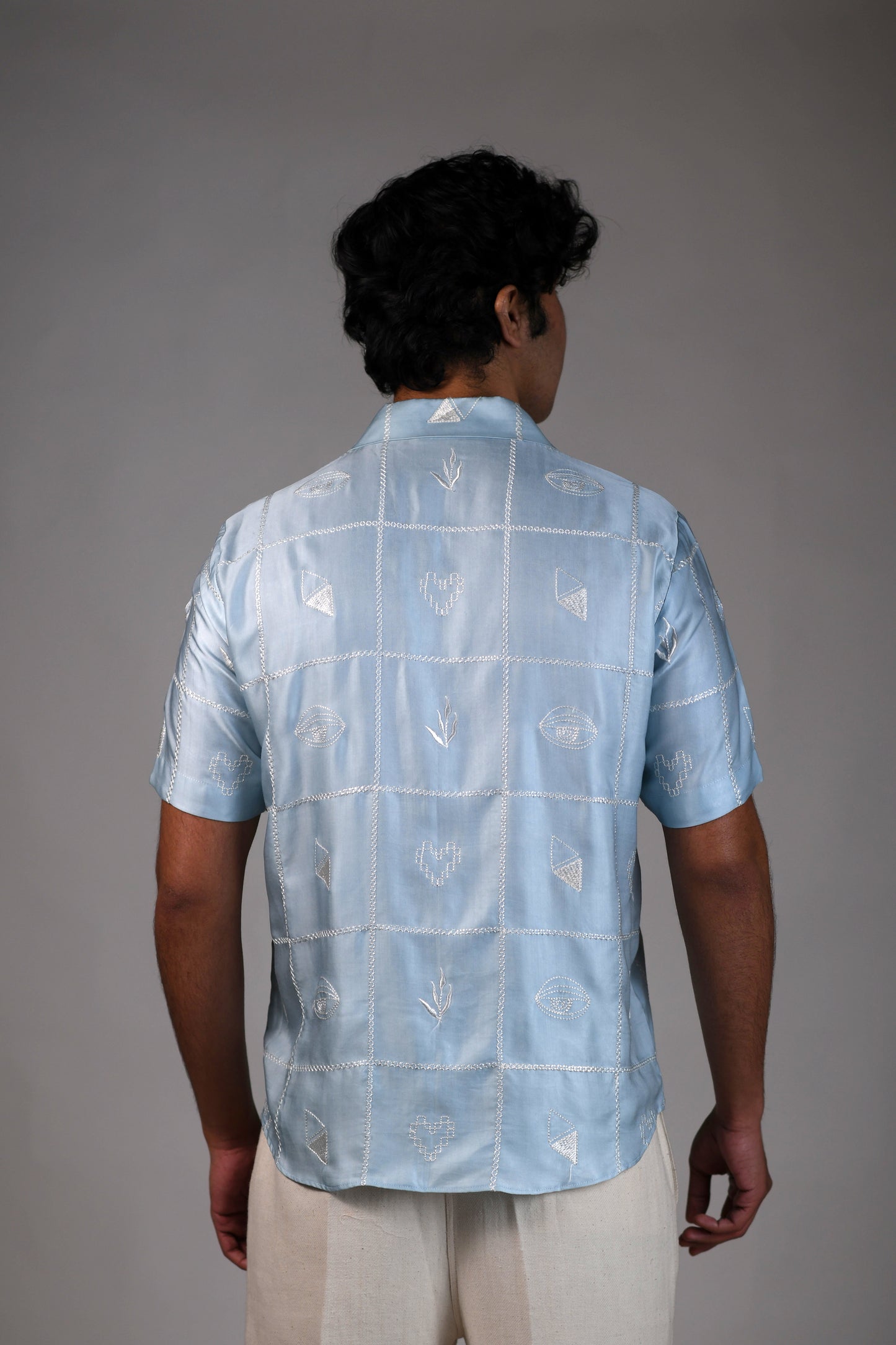 Coterie Checks | Powder Blue | Unisex Lounge Shirt