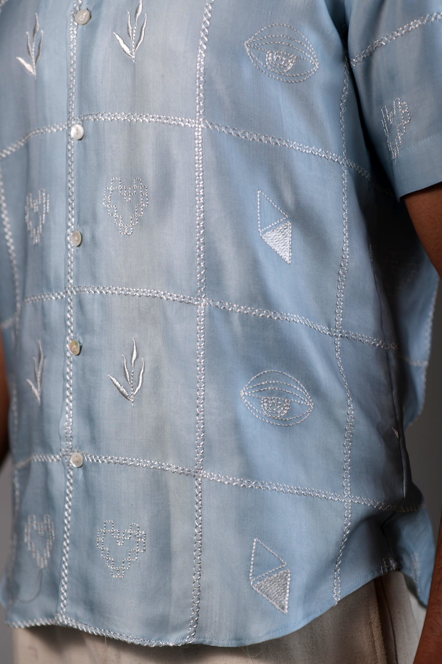 Coterie Checks | Powder Blue | Unisex Lounge Shirt