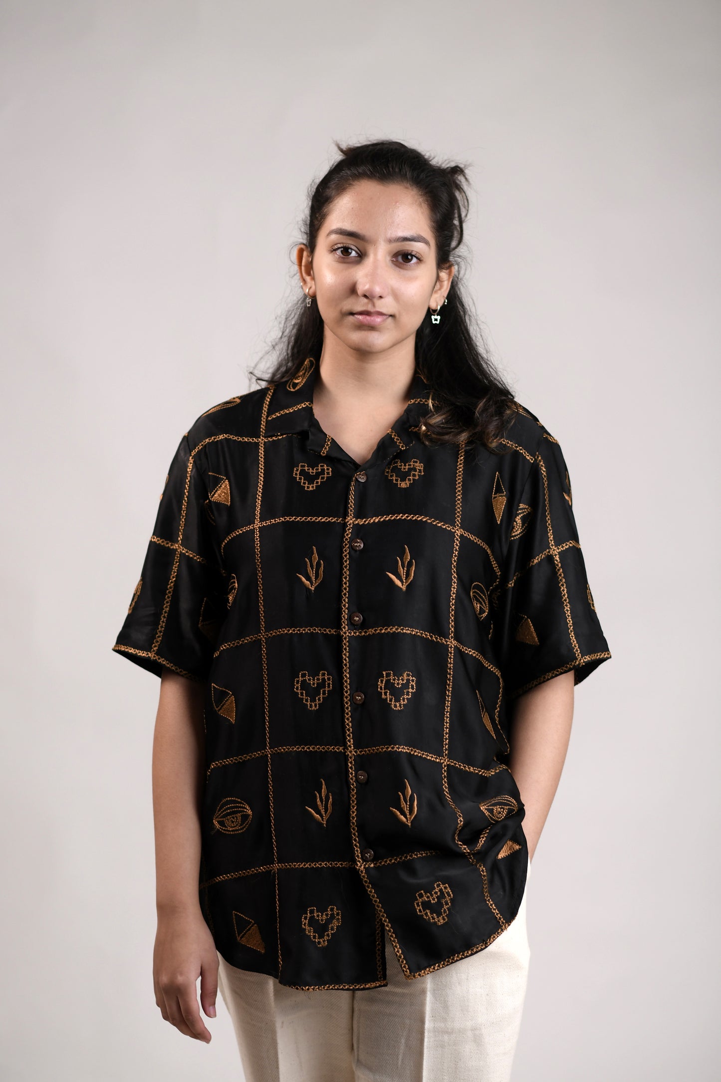 Coterie Checks | Black | Unisex Lounge Shirt