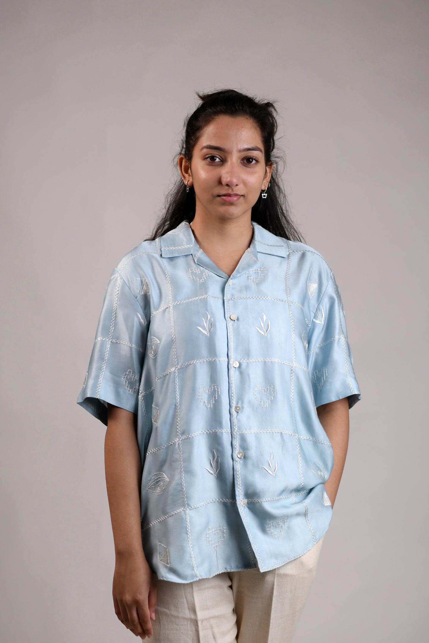 Coterie Checks | Powder Blue | Unisex Lounge Shirt