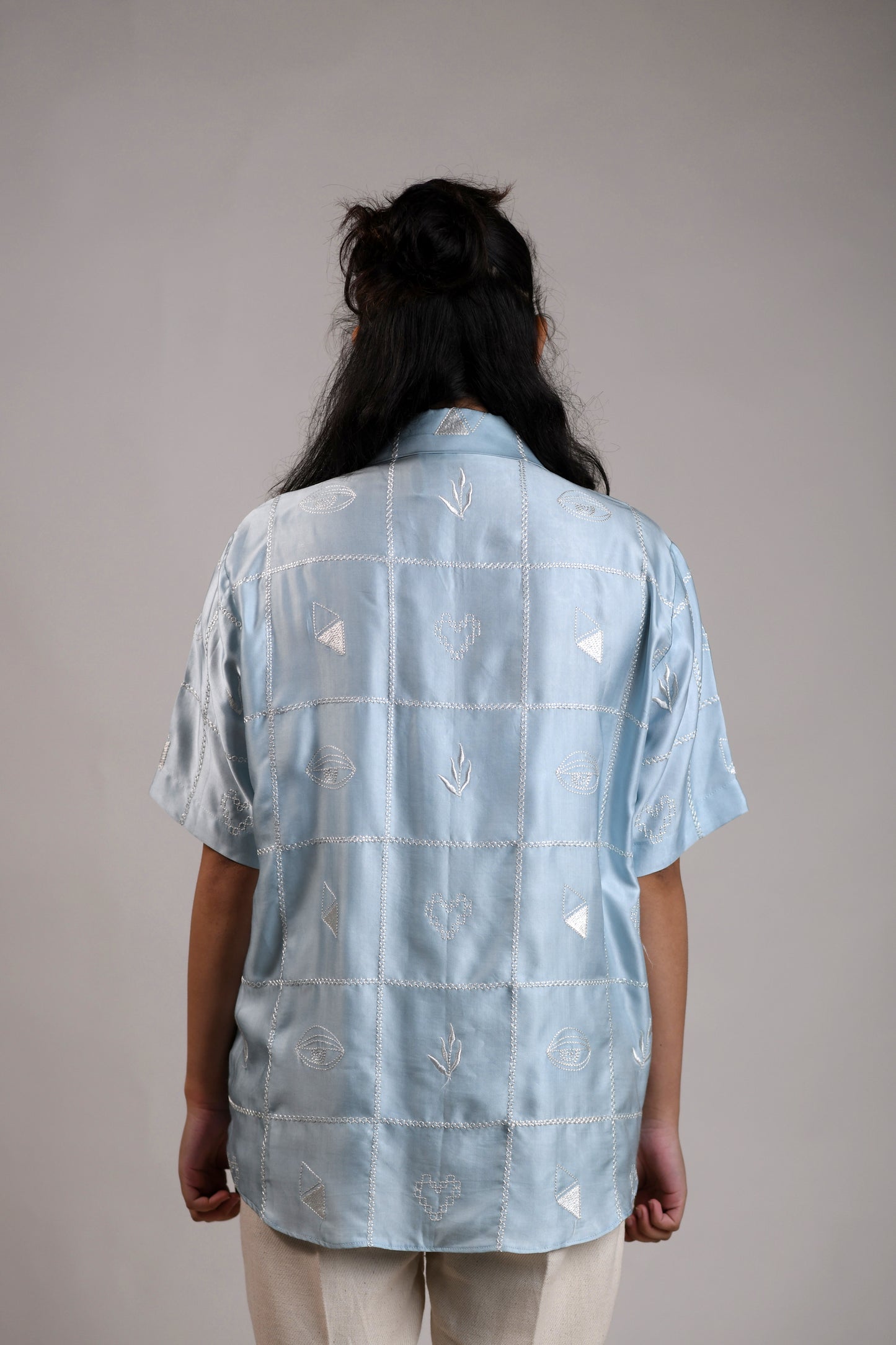 Coterie Checks | Powder Blue | Unisex Lounge Shirt