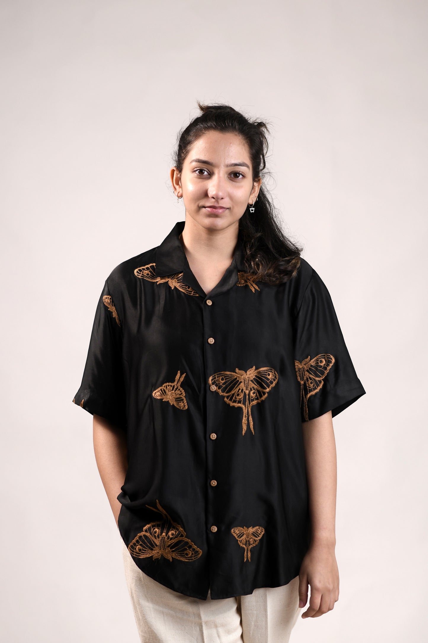 Lunar Moth| Black | Unisex Lounge Shirt